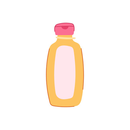 balancing face toner cartoon vector illustrationのイラスト素材