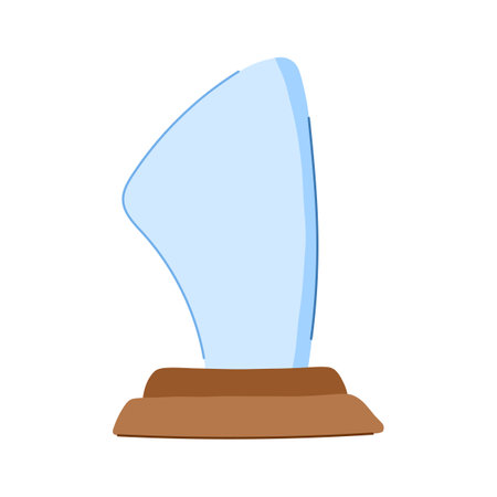recognition glass trophy cartoon vector illustrationのイラスト素材