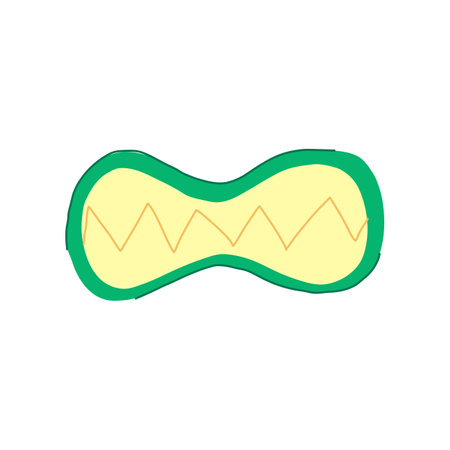 bite monster mouth cartoon vector illustrationのイラスト素材