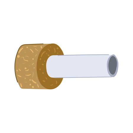 efficiency pipe insulation cartoon vector illustrationのイラスト素材