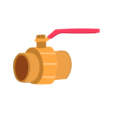 faucet plumbing valve cartoon vector illustrationのイラスト素材