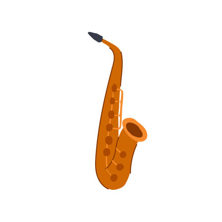 improvisation saxophone cartoon vector illustrationのイラスト素材