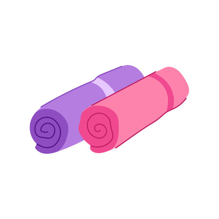 comfort spa towel cartoon vector illustrationのイラスト素材