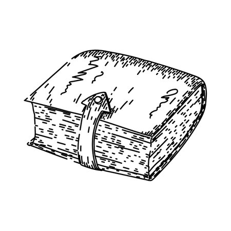 old vintage book sketch hand drawn vectorのイラスト素材