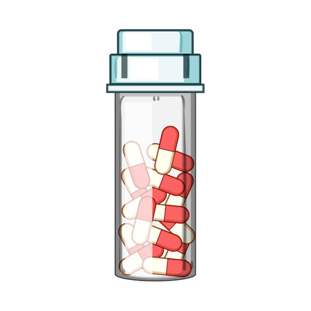 tetracycline antibiotic pills cartoon vector illustrationのイラスト素材