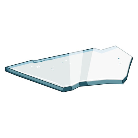 crack glass broken shard cartoon vector illustrationのイラスト素材