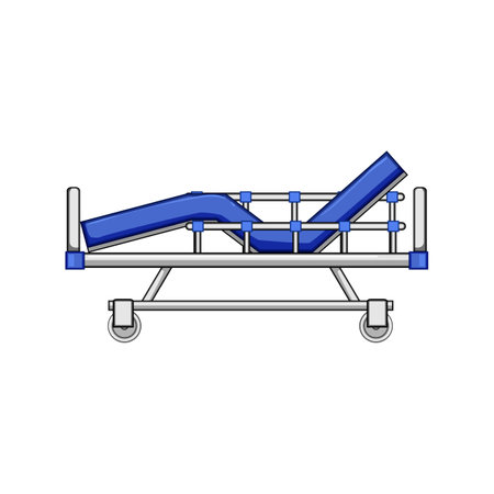 headboard hospital bed cartoon vector illustrationのイラスト素材