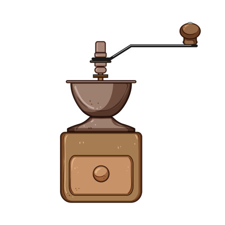 hand manual coffee grinder cartoon vector illustrationのイラスト素材