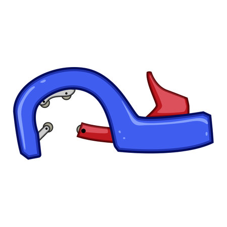 plumbing pipe cutter cartoon vector illustrationのイラスト素材
