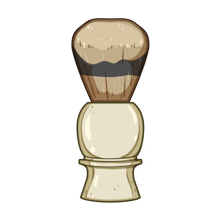 lather shaving brush cartoon vector illustrationのイラスト素材
