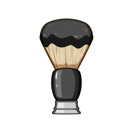 exfoliate shaving brush cartoon vector illustrationのイラスト素材