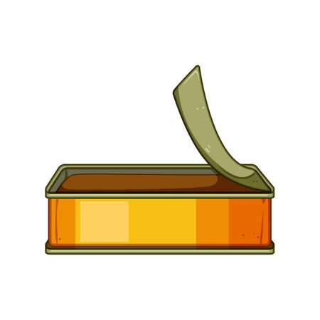 packaging tin can cartoon vector illustrationのイラスト素材