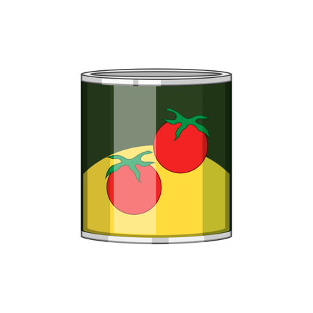 beverage tin can cartoon vector illustrationのイラスト素材