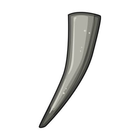 crystal viking horn cartoon vector illustrationのイラスト素材