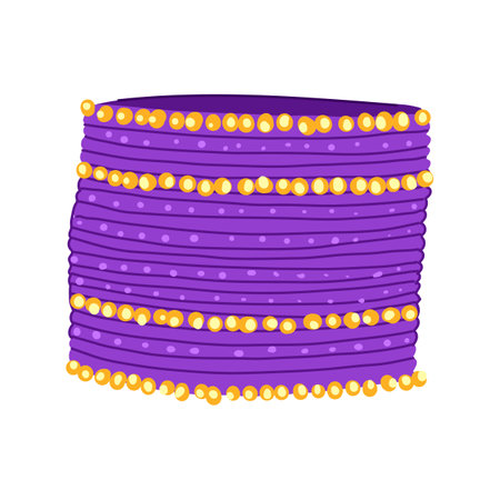 diamond bracelet churi indian cartoon vector illustrationのイラスト素材