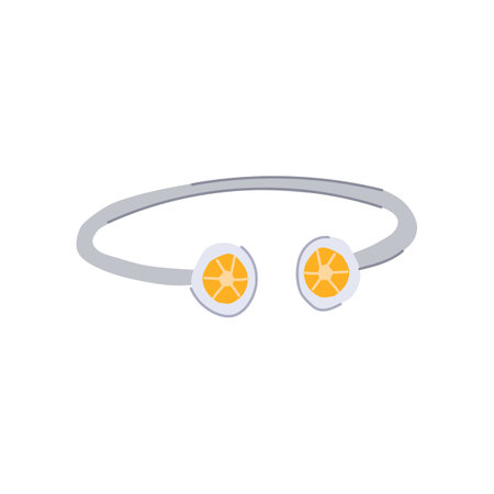 minimalist bracelet silver cartoon vector illustrationのイラスト素材