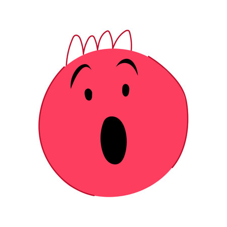 laughter comic face cartoon vector illustrationのイラスト素材