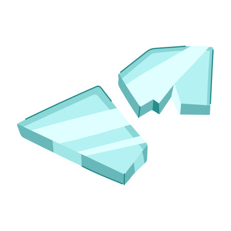 splinter glass broken shard cartoon vector illustrationのイラスト素材