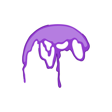 hot melted circle cartoon vector illustrationのイラスト素材