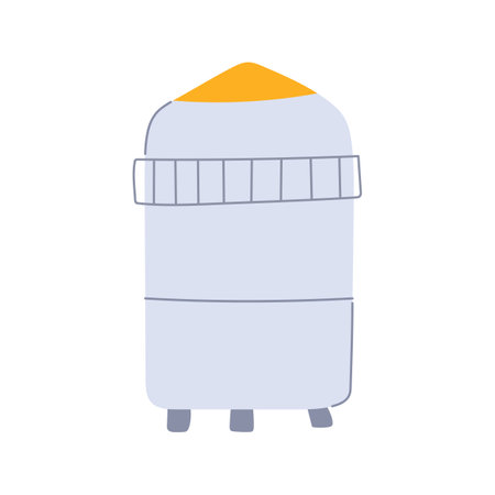 wall oil tank storage cartoon vector illustrationのイラスト素材