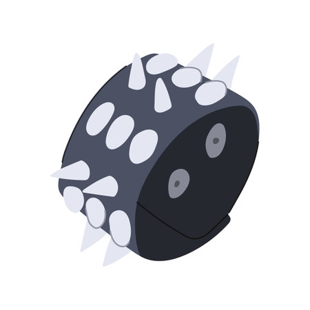 fashion rock bracelet cartoon vector illustrationのイラスト素材