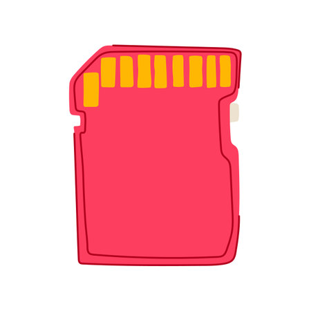 format sd card cartoon vector illustrationのイラスト素材