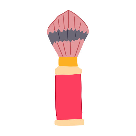 synthetic shaving brush cartoon vector illustrationのイラスト素材