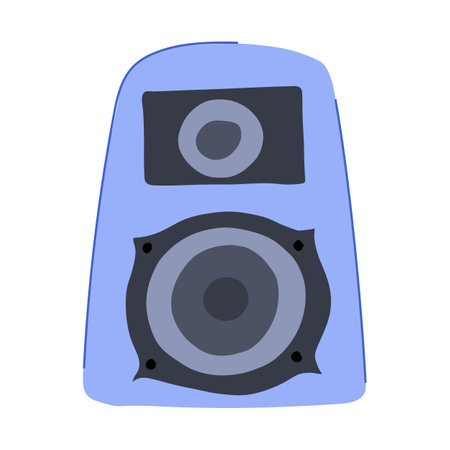 surround speaker music cartoon vector illustrationのイラスト素材