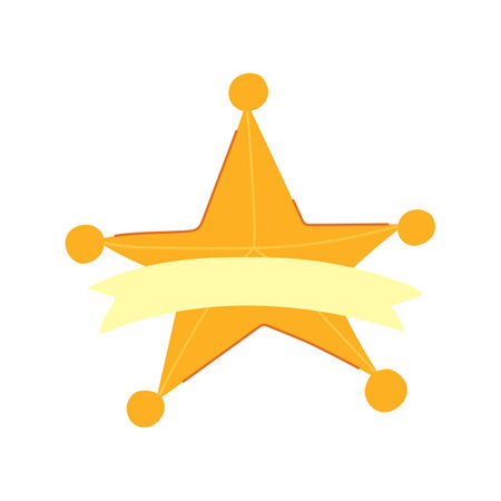 honor star badge cartoon vector illustrationのイラスト素材