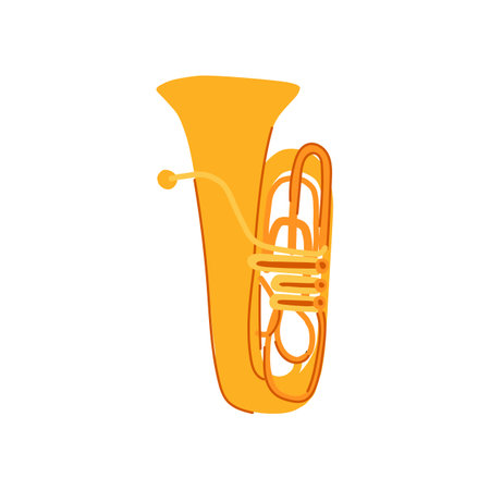 music tuba cartoon vector illustrationのイラスト素材