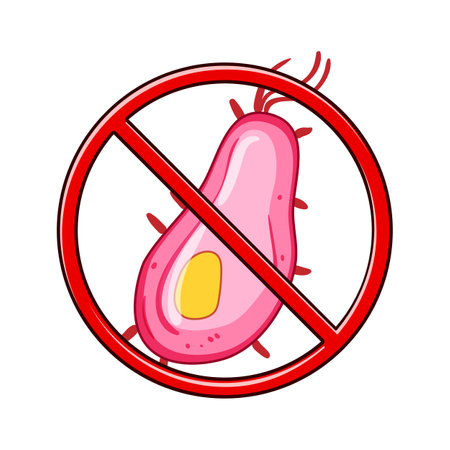 probiotic anti bacteria cartoon vector illustrationのイラスト素材