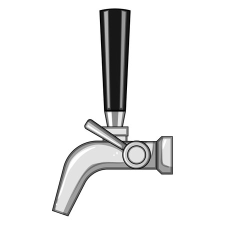 pour beer tap cartoon vector illustrationのイラスト素材