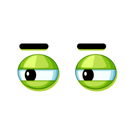 joy eye emotions cartoon vector illustrationのイラスト素材