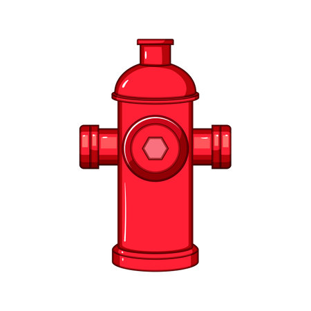 water fire hydrant cartoon vector illustrationのイラスト素材