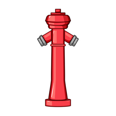 nozzle fire hydrant cartoon vector illustrationのイラスト素材