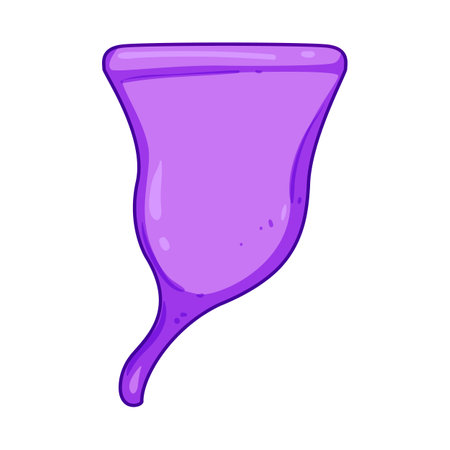 silicone menstrual cup cartoon vector illustrationのイラスト素材