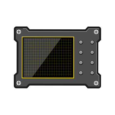 current oscillograph cartoon vector illustrationのイラスト素材