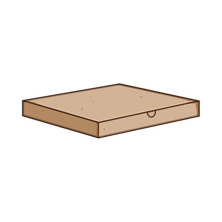 storage pizza box cartoon vector illustrationのイラスト素材