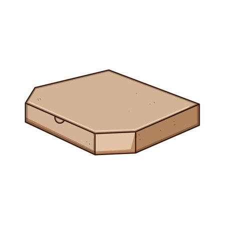 greaseproof pizza box cartoon vector illustrationのイラスト素材
