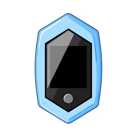 spo2 pulse oximeter cartoon vector illustrationのイラスト素材