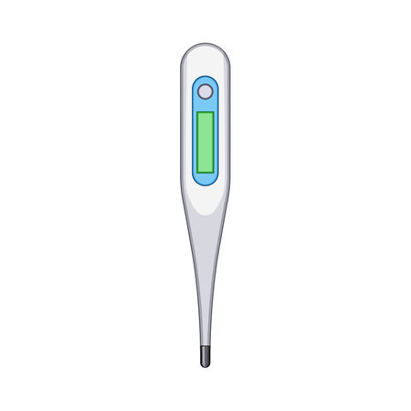 rectal thermometer baby cartoon vector illustrationのイラスト素材