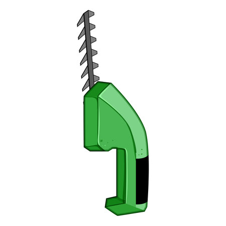 chainsaw tree trimmer cartoon vector illustrationのイラスト素材