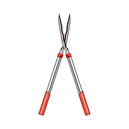 maintenance tree trimmer cartoon vector illustrationのイラスト素材