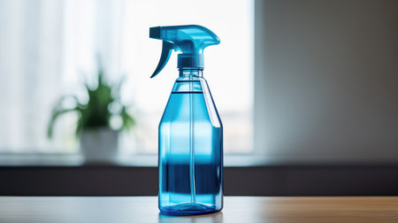 nozzle blue spray bottle illustration liquid countertop, reflection shiny, sleek close nozzle blue spray bottleの素材