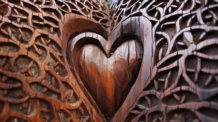 nature tree with hearts illustration connection bond, humanity patterns, mosaic design nature tree with heartsの素材