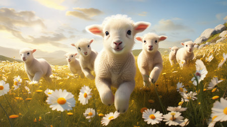 rebirth season spring illustration vitality bloom, freshness awakening, vibrant lively rebirth season springの素材