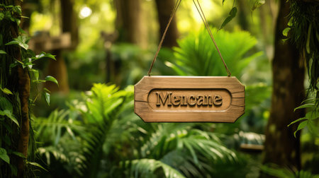 rustic medicare wood illustration fence tranquility, peace trees, plants carved rustic medicare woodの素材