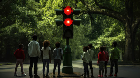 park red light green light illustration play stop, signal fun, outdoors activity park red light green lightの素材