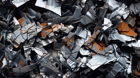 power ripping metal illustration jagged twisted, aftermath scattered, edges ground power ripping metalの素材