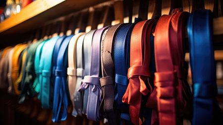 students blue belt illustration martial karate, judo taekwondo, rank achievement students blue beltの素材